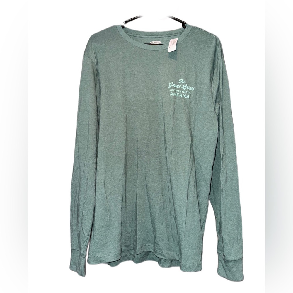 OLD NAVY LONG SLEEVE TOP. SIZE LARGE. GREEN. BRAND NWT.